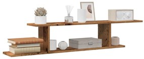 Scaffale Tv Parete Legno Antico 125x18x23 Cm Legno Multistrato /
