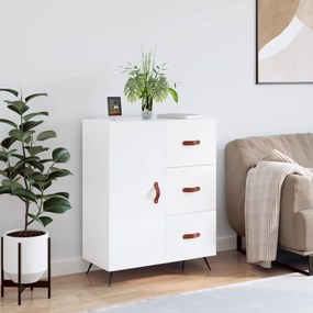 Credenza 69,5x34x90 cm in legno multistrato bianco lucido