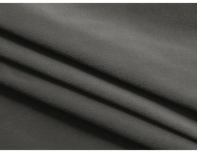 Poggiapiedi grigio scuro con rivestimento in velluto Kapua – Makamii