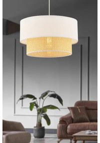Lampadario a sospensione su cavo ECHO 1xE27/60W/230V crema/beige