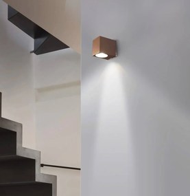 Applique Quadrata Monodirezionale IP65 - GU10 Mattone Corten