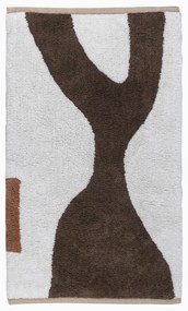 Tappeto in cotone lavabile bianco e marrone 50x80 cm Figura - Mette Ditmer Denmark