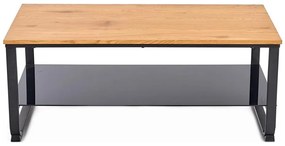 Tavolino da salotto ARTIGA 45x105 cm nero/beige