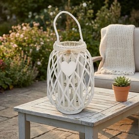 GENEVIEVE - lanterna in vimini tondo 14 x 35 cm