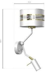 Lampada da parete ULTIMO 1xE27/40W/230V + 1xGU10/MR11/7W bianco