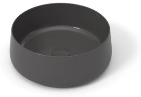 Lavabo da appoggio OLYMPIA CERAMICA tondo piletta non inclusa in ceramica grigio piletta non inclusa