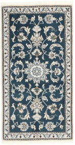 Nain Tappeto 70 x 140 Blu (Iran) Annodato A Mano