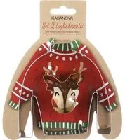 Set 2 formine tagliabiscotti Natale renna e maglione