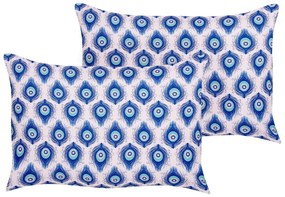 Set di 2 cuscini da esterno  blu e rosa 40 x 60 cm CERIANA Beliani