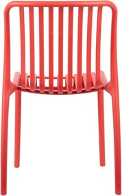 Sedia da pranzo rosso chiaro in plastica Glee – Leitmotiv