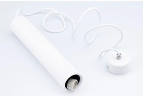 Lampadario a sospensione con filo KARADON 1xGU10/30W/230V 29 cm bianco