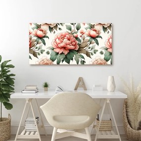 Quadro su tela – Eleganti peonie rosa