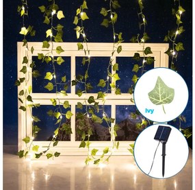 Aigostar - Catena LED solare 70xLED/4x1m IP65 bianco caldo ivy