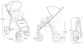 Lionelo - Passeggino ANNET PLUS verde