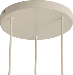 Lampada a sospensione moderna beige con paralume rotondo a 3 luci - Concerto