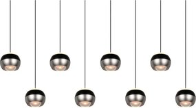 Lampadario LED nero e argentato Orbit – Trio Select