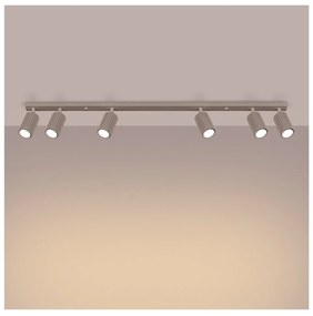 Faretto grigio tortora in metallo 6,5x117 cm Gleam – Sollux