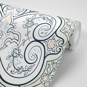 Carta da parati – Motivo in bianco e nero di lusso