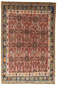Shiraz Tappeto 230x150 Rosso (Iran) Annodato A Mano