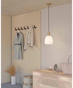 Lampadario Glamour Manzanares oro paralume bianco E27 Ø22.5cm EGLO