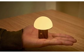 Lampada da tavolo LED bianca/colore naturale scuro (altezza totale 7 cm) Alice Mushroom – Gingko