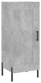 Credenza grigio cemento 34,5x34x90 cm in legno multistrato