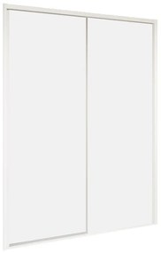 Porta doccia H 200cm, Sp. 8 mm in vetro vetro senza finitura / trasparente profilo bianco