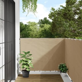 Paravento Balcone Beige 120x400 Cm Tessuto Oxford /