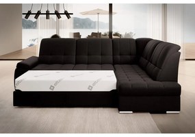 Divano angolare marrone allungabile/con contenitore (con penisola a destra/a L) Sado – ELTAP