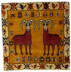 Shiraz Tappeto persiano 50 x 50 Rosso (Iran) Annodato A Mano