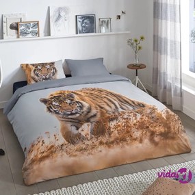 Good Morning Copripiumino TIGER 200x200 cm Multicolore