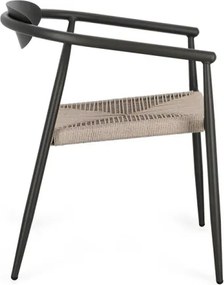 Sedia Da Esterno In Alluminio Con Braccioli Impilabile Linares Antracite Bizzotto