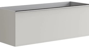 Mobile da bagno sotto lavabo Pixel frame grigio pastello laccato opaco L 120 x H 40 x P 45.5 cm 2 cassetti, lavabo non incluso