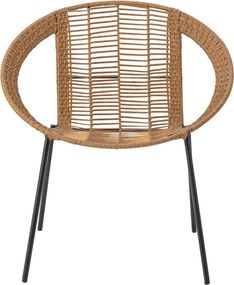 Set di mobili da giardino di colore naturale in rattan artificiale per 2 persone Dudine – Bloomingville