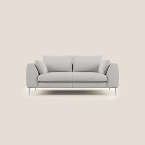 Plano divano moderno in microfibra tecnica smacchiabile T11 grigio chiaro