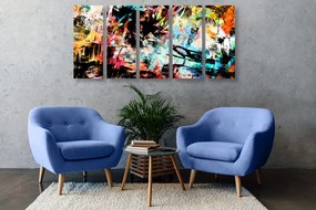 Quadri 5 pezzi – Arte unica di graffiti