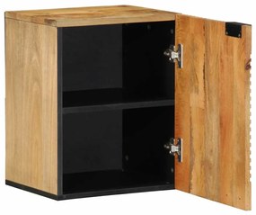 Mobile Pensile Da Bagno Marrone 38x33,5x48 Cm Legno Di Mango /