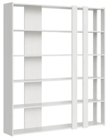 Libreria a parete in legno Bianco Frassino 178x204h cm - KATO C