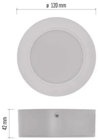 Plafoniera LED LED/9W/230V diametro 12 cm bianco