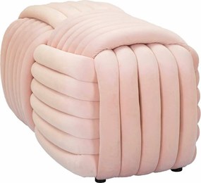 Panchina in velluto rosa chiaro Softy - Mauro Ferretti