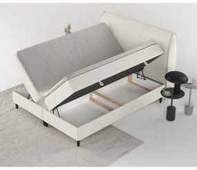 Letto boxspring crema con contenitore 180x200 cm Melba - Maison de Rêve