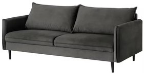 Divano grigio scuro con rivestimento in velluto 203 cm Juli – Ropez