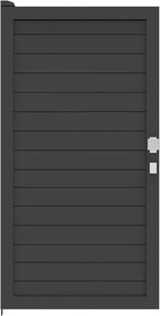 Cancello manuale battente Maia120 Close ALBA in alluminio grigio antracite, reversibile, L 100 x H 160 cm