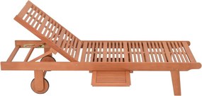 Lettino da giardino in legno color crema-naturale San Diego - Garden Pleasure