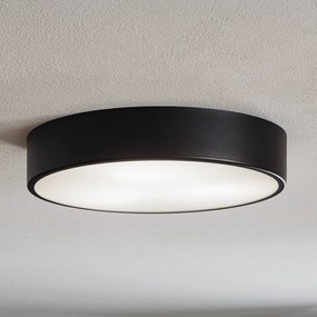 TEMAR LIGHTING Plafoniera Cleo 400, nera, sensore, IP20, Ø 40 cm, metallo