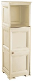 Armadio alto Omnimodus in polipropilene, beige L 40 x H 125 x P 47 cm, 1 anta, adatto per interno/esterno