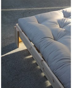 Letto matrimoniale di colore naturale in pino massiccio con rete inclusa 180x200 cm Layers – Karup Design