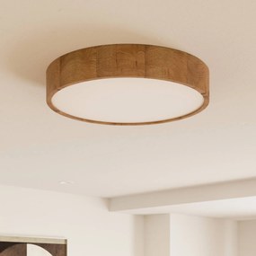 Envostar plafoniera Kerio, Ø 47 cm, legno di quercia naturale