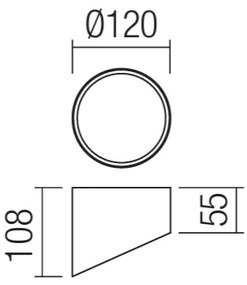 Redo 01-1627 - Faretto a LED UTO, 12W/230V, Ø 12 cm, bianco