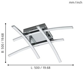Eglo 96305 - Lampadario LED fisso NEVADO 4xLED/5W/230V